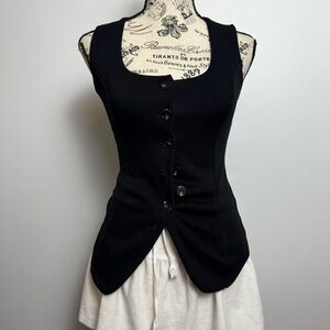 Black button up women's vest